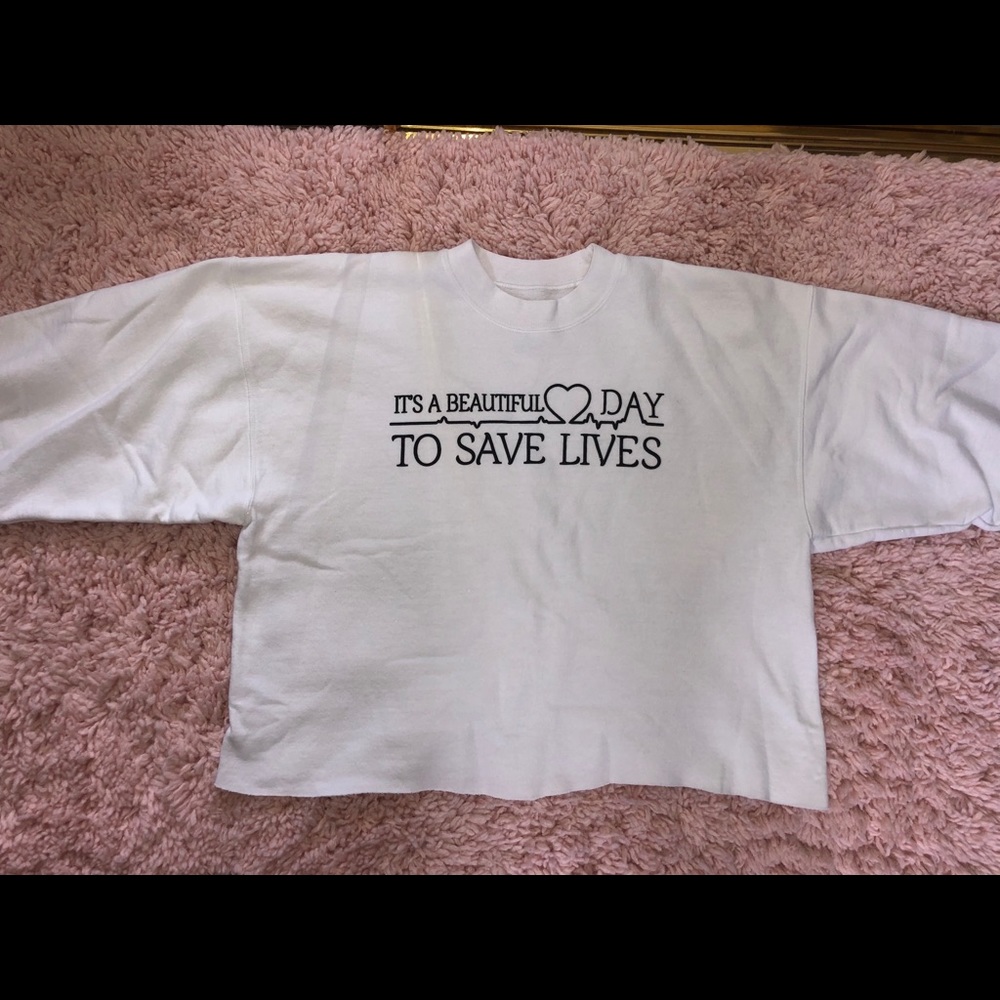 Greys Anatomy cropped sweatshirt